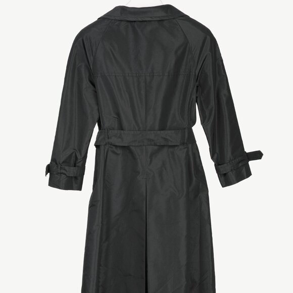 Prada Black Silk-Taffeta Belted Double-Breasted Trench Coat - Picture 2 of 11